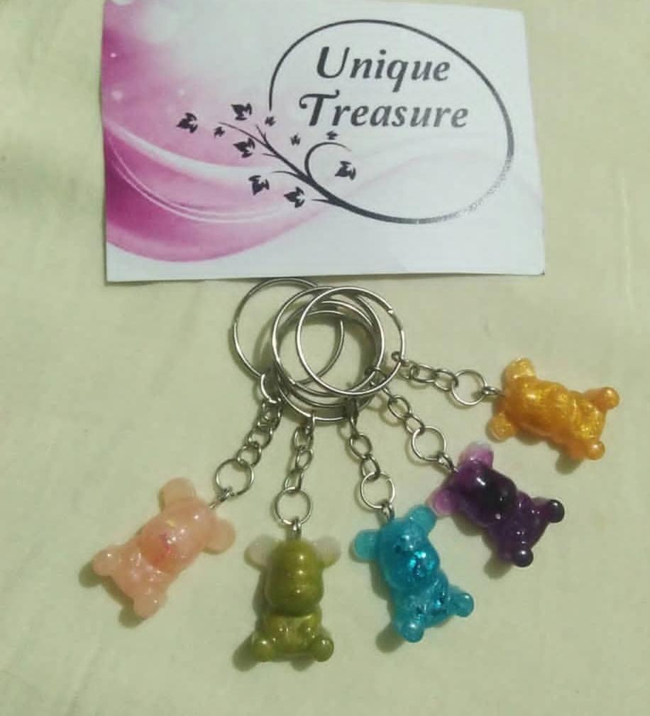 Mini bear keytag