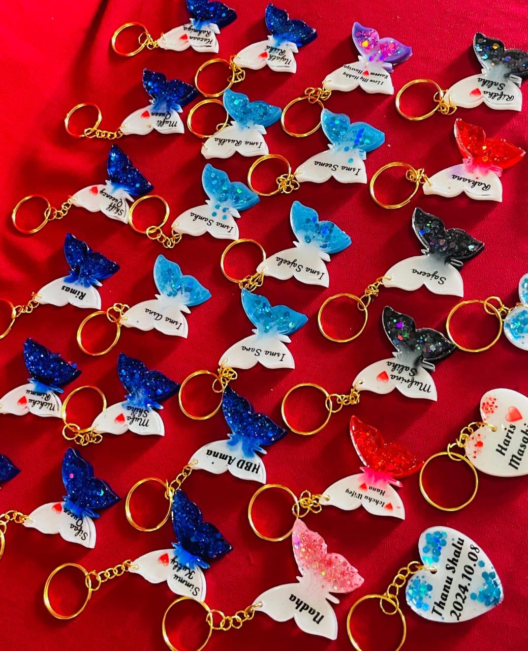 Butterfly resin key chain 🦋